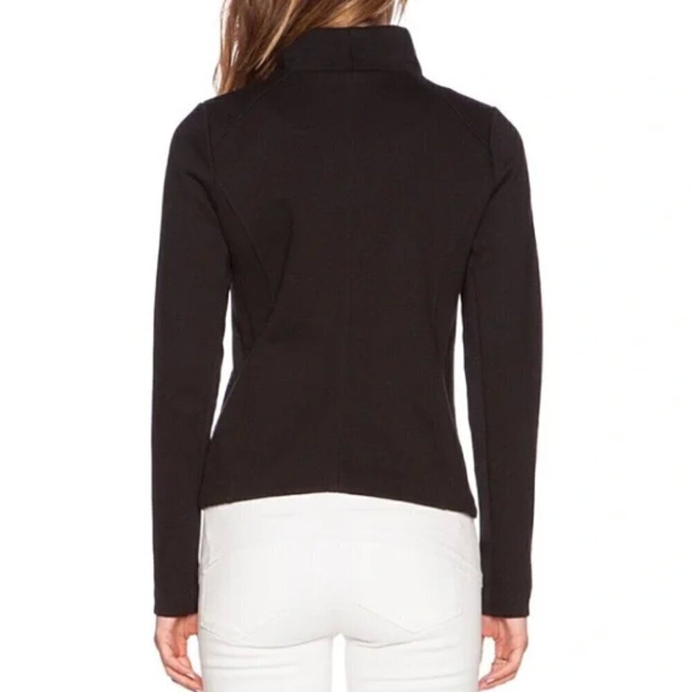 Vince Scuba Black Knit Moto Jacket Size Small - Picture 3 of 12
